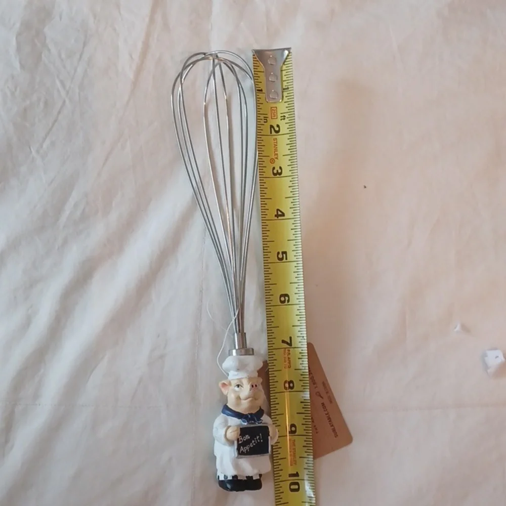 SUR LA TABLE wire whisk pig chef new with tag